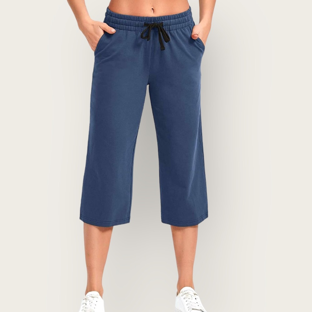 Women’s SPECIALMAGIC Wide Leg Loose Yoga Cotton Capris Sweatpants